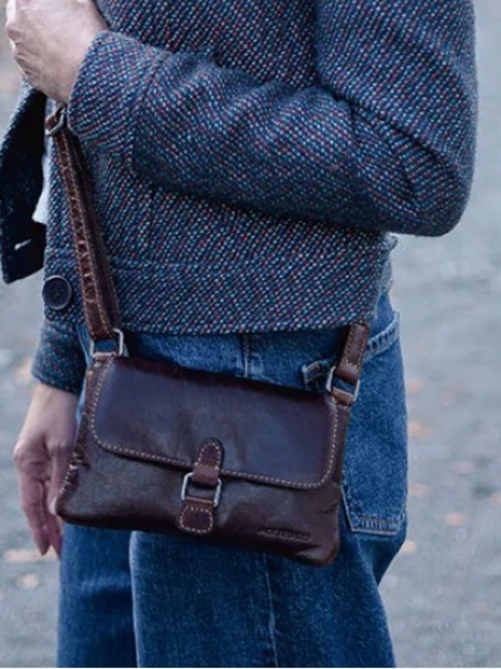 Jack Georges Voyager Mini Leather Crossbody